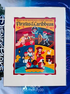 2025 Disney Dave Perillo Pirates Of The Caribbean Ride Print 14x18" - Picture 1 of 1