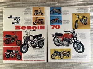 Benelli Mini Bike Motorcycle Cosmopolitan Motors 1970 2 pg Vintage Print Ad - Picture 1 of 1