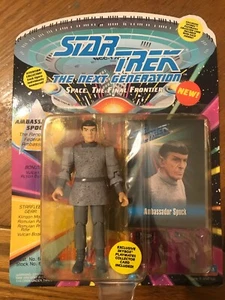 Figura de acción Playmates Star Trek TNG Next Generation Ambassador Spock 1993 sin usar, en caja - Imagen 1 de 11