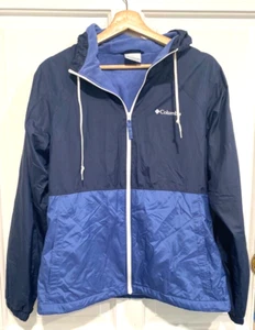 Columbia - Fleece gefütterter Regenmantel mit Kapuze Blue & Navy Damen Gr. Medium - Bild 1 von 4