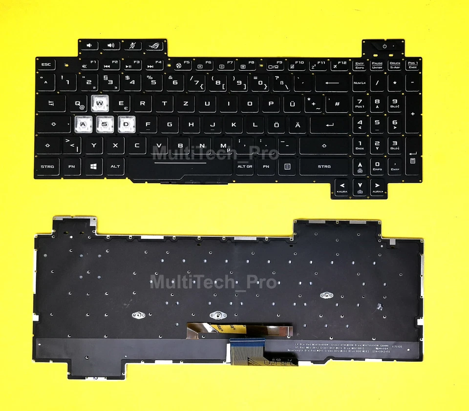 DE Tastatur Asus ROG Strix GL704GS GL704GV GL704GW GL704S7CM mit Beleuchtung