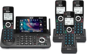 AT&T DLP73490 4-Handset Cordless Phone, Answering Machine, Cell Connect, Color - Zdjęcie 1 z 12