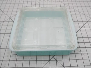 Pyrex 8" Square Turquoise Ovenware Baking Dish #222 Vintage - Picture 1 of 8