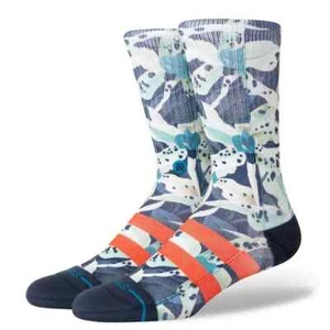 Stance Tubeular Crew Socks Casual Floral Stripe Large Men's 9-13 - Picture 1 of 4