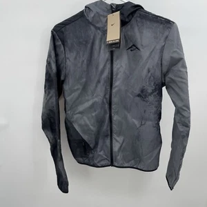 Nike Repel Womens Trail Running Jacket Black Grey Photon Dust Sz Small Loose Fit - Picture 1 of 11