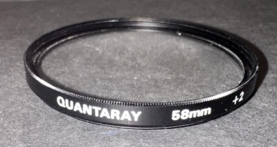 QUANTARAY 58mm +2 Close-up Camera Lens Filter Made in Japan 6420033 - Image 1 of 2