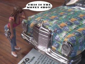 Vintage Tin Friction Car... Mercedes 250-SE With Pimp Theme (Diorama Figures) - Bild 1 von 12