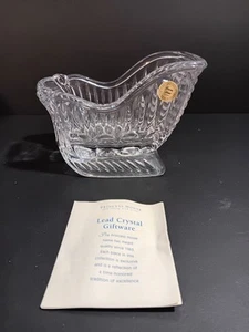 Princess House 24% Lead Large 7"x5"x4"Crystal Sleigh #715 Heavy - Candy Dish - Picture 1 of 8