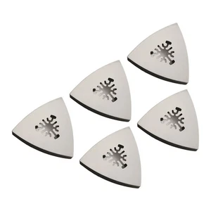 5pcs Triangular Sanding Pads for Oscillating Multi Tool Size 80 80 80mm - Picture 1 of 12