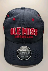 Ole Miss Rebels NCAA Zephyr Slide back Adjustable Curved Bill Hat NWT - Picture 1 of 7