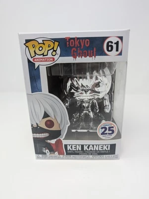 Funko Pop 东京食尸鬼 Ken Kaneki #61 铬乙烯公仔 25 周年动漫 — 第 1/4 张图片