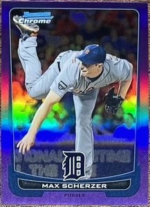 2012 Bowman Chrome Max Scherzer Purple Refractor #106/199 Tigers #164 - Bild 1 von 2