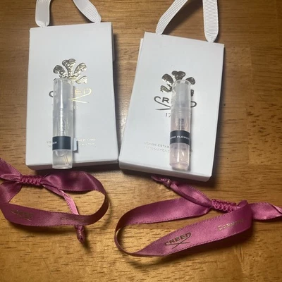 2 muestras de perfume diferentes Creed hechas en tienda más 2 pulseras con cordones en paquetes Foto 1 de 4