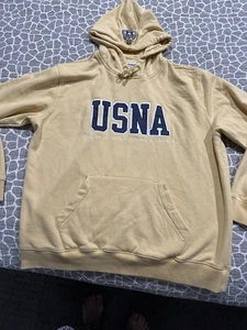 Vintage Champion USNA ANNAPOLIS Gelb Pullover Hoodie Extra Large Gebraucht - Bild 1 von 15