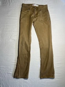 Levi's Boys 511 Slim Fit Denim Jeans Brown Size 12 Reg 26x26 - Picture 1 of 10