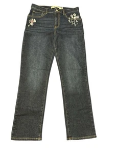 Levi Strauss Signature Girl's Heritage High Rise Ankle Straight Jeans Size 16 - Picture 1 of 7