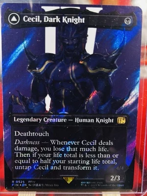 Magic the Gathering Final Fantasy Cecil, Dark Knight Borderless Surge Foil 0525 - Image 1 of 2