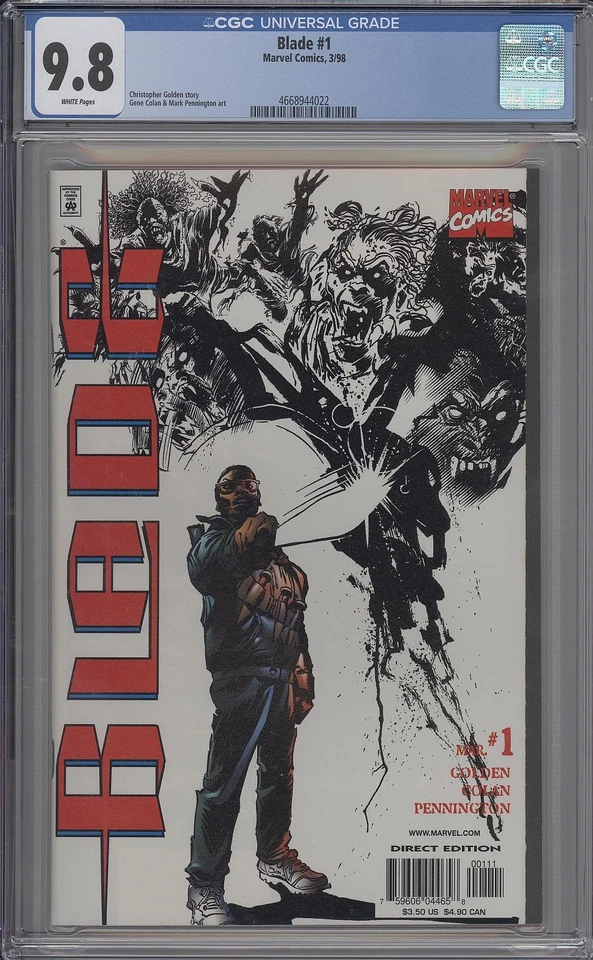 BLADE #1 CGC 9.8 WHITE PAGES COLAN ART 1998 - Image 1 of 1