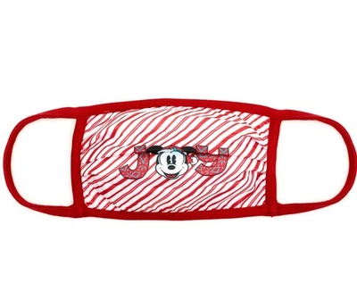 Disney Face Mask Adult XL Santa Mickey Joy Peppermint Stripe  - Image 1 of 3