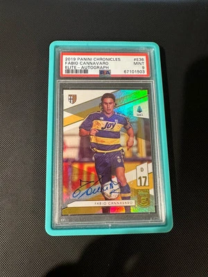 2019  Panini Chronicles Soccer Elite Autograph FABIO CANNAVARO #E-36 PSA 9 - Image 1 of 2