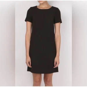 Peserico Navy Lined Career Short Sleeve Dress Classic Professional Size 40 (6) - Picture 1 of 8