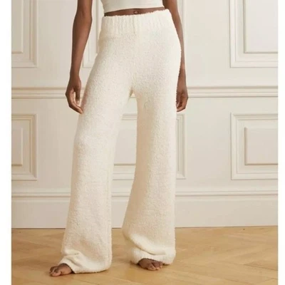Skims Cozy Knit Boucle Pants Plus Size 4X/5X Bone High Rise Teddy Loungewear - Image 1 of 4