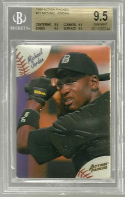 Michael Jordan 1994 lleno de acción #23 novato BGS 9,5 con 10 gemas como nuevo SP béisbol Foto 1 de 2