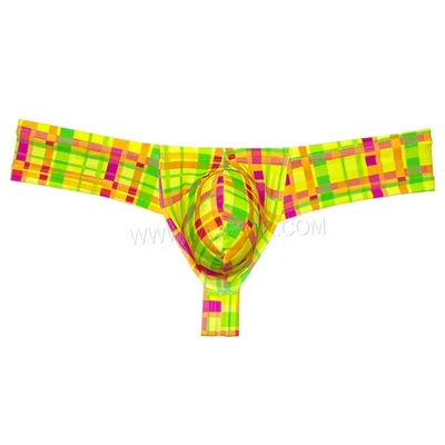 Cheeky Bikini Brief Mens Underwear Thong Pouch Mini Hipster Brief Floral Print - Image 1 of 4