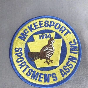 McKeesport PA Pennsylvania 1934 Sportsmen's Association Inc. 4" Patch - Picture 1 of 2