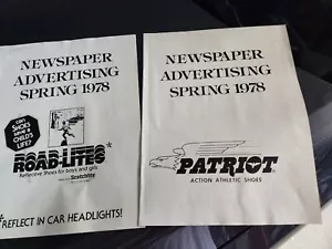 Lot Of 2 Newspaper Advertising Booklets Patriot Shoes & Road Lites - Picture 1 of 3