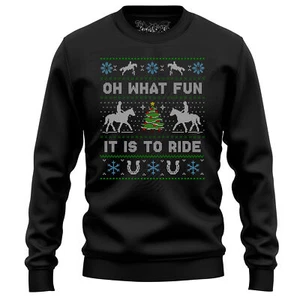 Oh What Fun Ride Horse sweatshirt - Gallop in Style! Funny sweatshirt, Unisex Pr - Picture 1 of 47