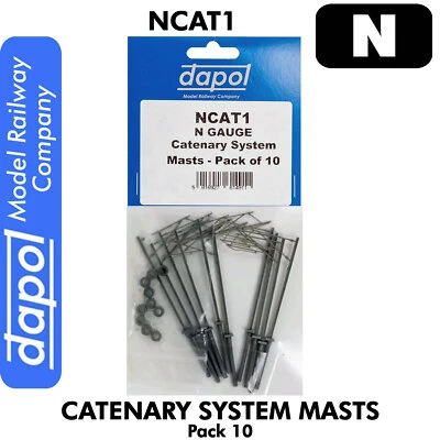 Easi-Fit CATENARY MASTS MK3 Dapol Pack 10 N Gauge NCAT1 Dapol Model Railways - Image 1 of 3