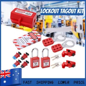 Electrical Lockout Tagout Kit Loto Tag Hasp Padlock Breaker Lock Out Device - Picture 1 of 12