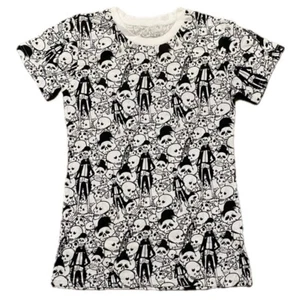 IRON FIST DAY OF THE DEAD WHITE LADIES ALLOVER PRINT T SHIRT - Picture 1 of 2