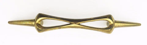 MCM Brass Vintage Cabinet Knob Drawer Pull Antique Hardware Atomic  3 3/4"center Cover