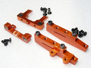 Vintage HPI Hot Bodies HB R10 Complete Engine Mounts & Rear Suspension Block Set - Picture 1 of 8