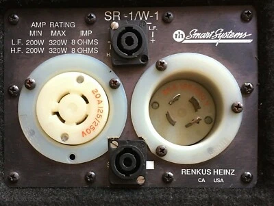 Renkus Heinz—Neutrik Speakon & Hubble—Speaker Input Plate-w-Bi-Amp-4-Pole - Image 1 of 4