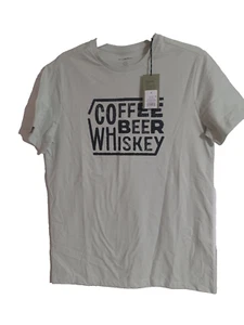 Coffee Beer Whiskey T-Shirt Size M NEW - Picture 1 of 10