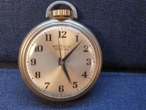 VINTAGE WESTCLOX POCKET BEN 16 SIZE POCKET WATCH RUNNING - Picture 1 of 4