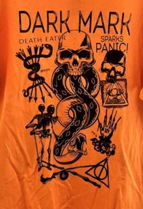 Camiseta Unisex Wizarding World Of Harry Potter Dark Mark Arts Naranja Talla L - Imagen 1 de 4