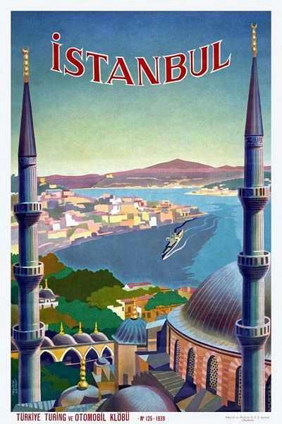 Póster de viaje vintage de Estambul impresión A3/A2/A1 Foto 1 de 1