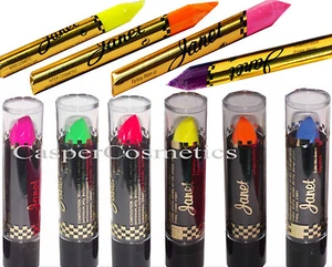 UV Neon Lippenstift & Gesicht & Körper Leuchtstab Gelb, Rot Pink Blau Orange oder Grün - Bild 1 von 16
