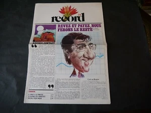 JOURNAL RECORD GRAND FORMAT N° 34 JUILLET 1975 NUMÉRO SIMPLE GILBERT TRIGANO - Picture 1 of 2
