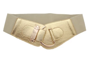 Mujer Cinturón Ancho Color Dorado Cinturón Metal Hebilla Diosa Bling Especial S M - Imagen 1 de 12