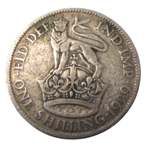Great Britain 1 SHILLING KING GEORGE V 1929 SILVER Coin KM#833 - Picture 1 of 2