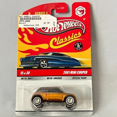 Mini Cooper Hot Wheels Classics 2001 con Real Riders 2009 Serie 5 #15 de 30 Chase Foto 1 de 3
