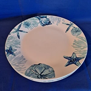 Lot 4 Royal Norfolk Dinner PLATES 10 1/2" SEA SHELLS Starfish Shore Living Ocean