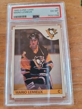 1985-86 O-PEE CHEE PITTSBURG PENGUINS MARIO LEMIEUX ROOKIE PSA 6 EX-MT
