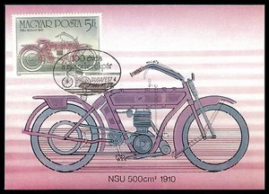 UNGHERIA MK MOTO MOTO NSU 1910 CARTA MASSIMA CARD MC CM al12 - Foto 1 di 2