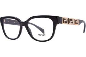 Versace VE3338 GB1 Eyeglasses Women's Black Full Rim Square Shape 54mm - Picture 1 of 7